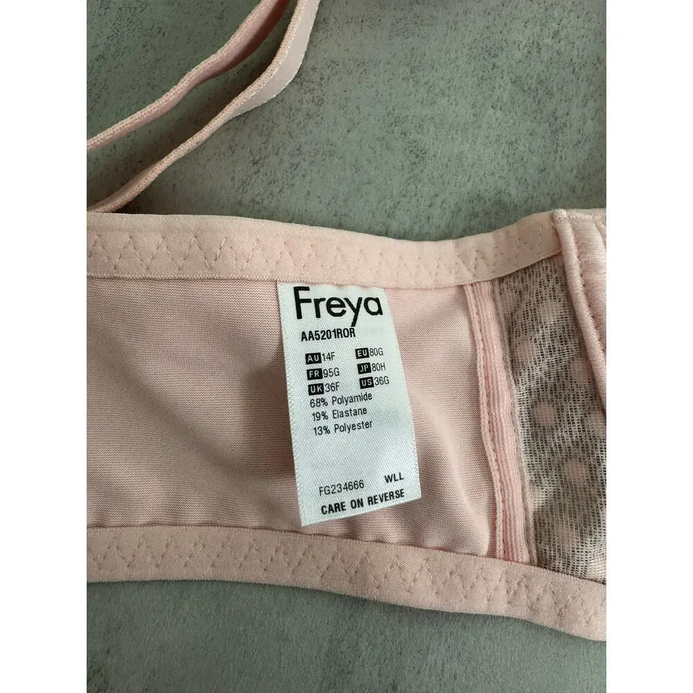 Freya Starlight Underwired Side Support Bra Rosewater 34F Lace - Picture 4 of 5